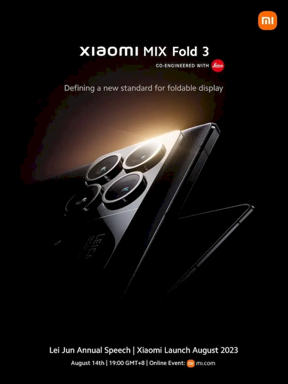 Xiaomi anunciará o Mix Fold 3 no dia 14 de agosto