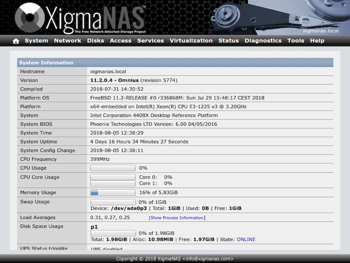 XigmaNAS 13.2.0.5 lançado com base no FreeBSD 13.2