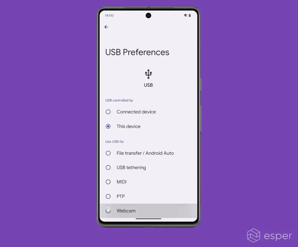 Android 14 permitirá usar o smartphone como uma webcam no PC