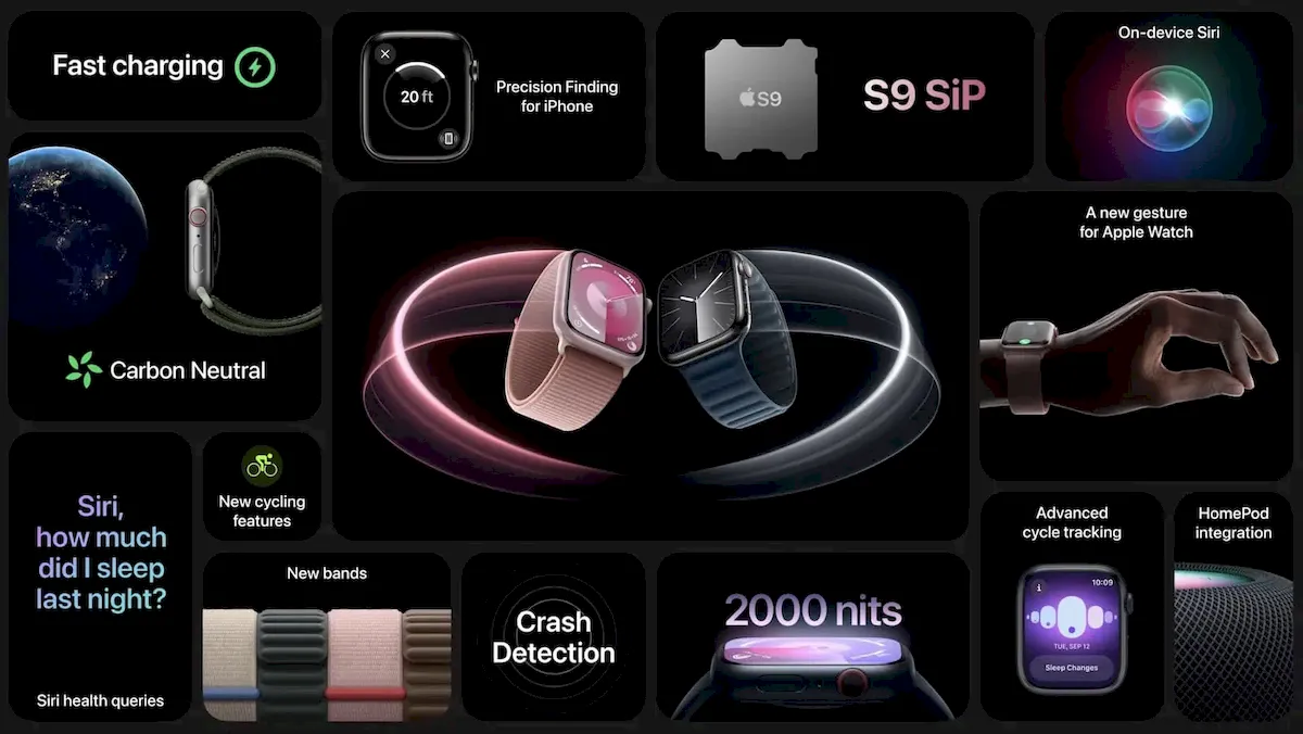 Apple lançou o Watch Series 9 com o novo chip S9