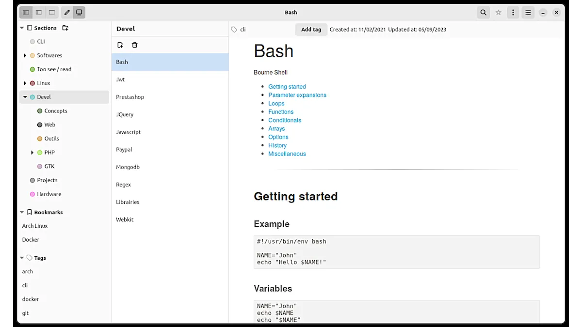 Como instalar o app de anotações Bookup no Linux via Flatpak