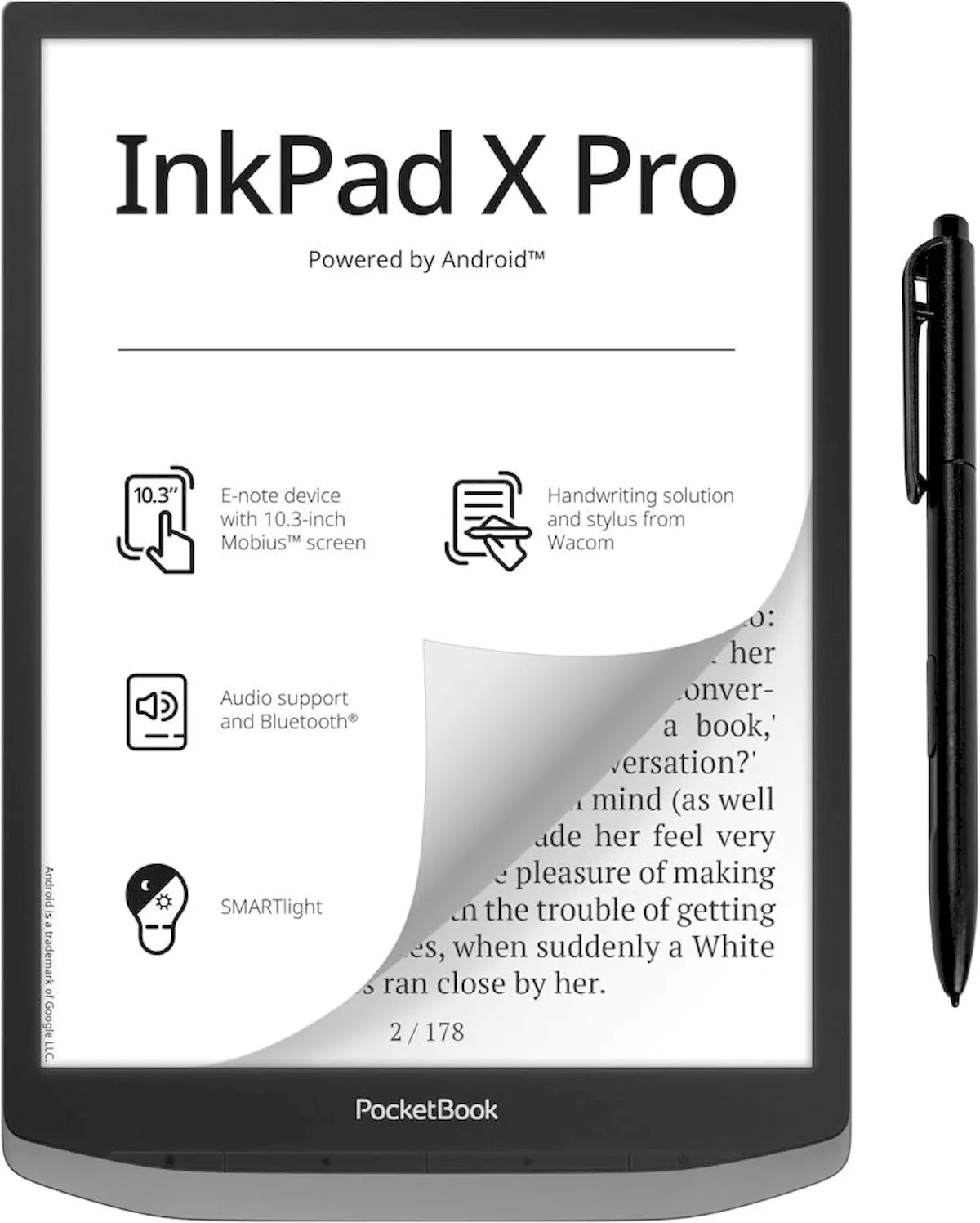 InkPad X Pro, um tablet E Ink de 10.3" com Android 8.1