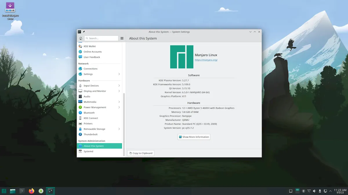 Rilasciato Manjaro 23 con Linux 6.5, KDE Plasma 5.27 LTS, GNOME 44.4 e Xfce 4.18