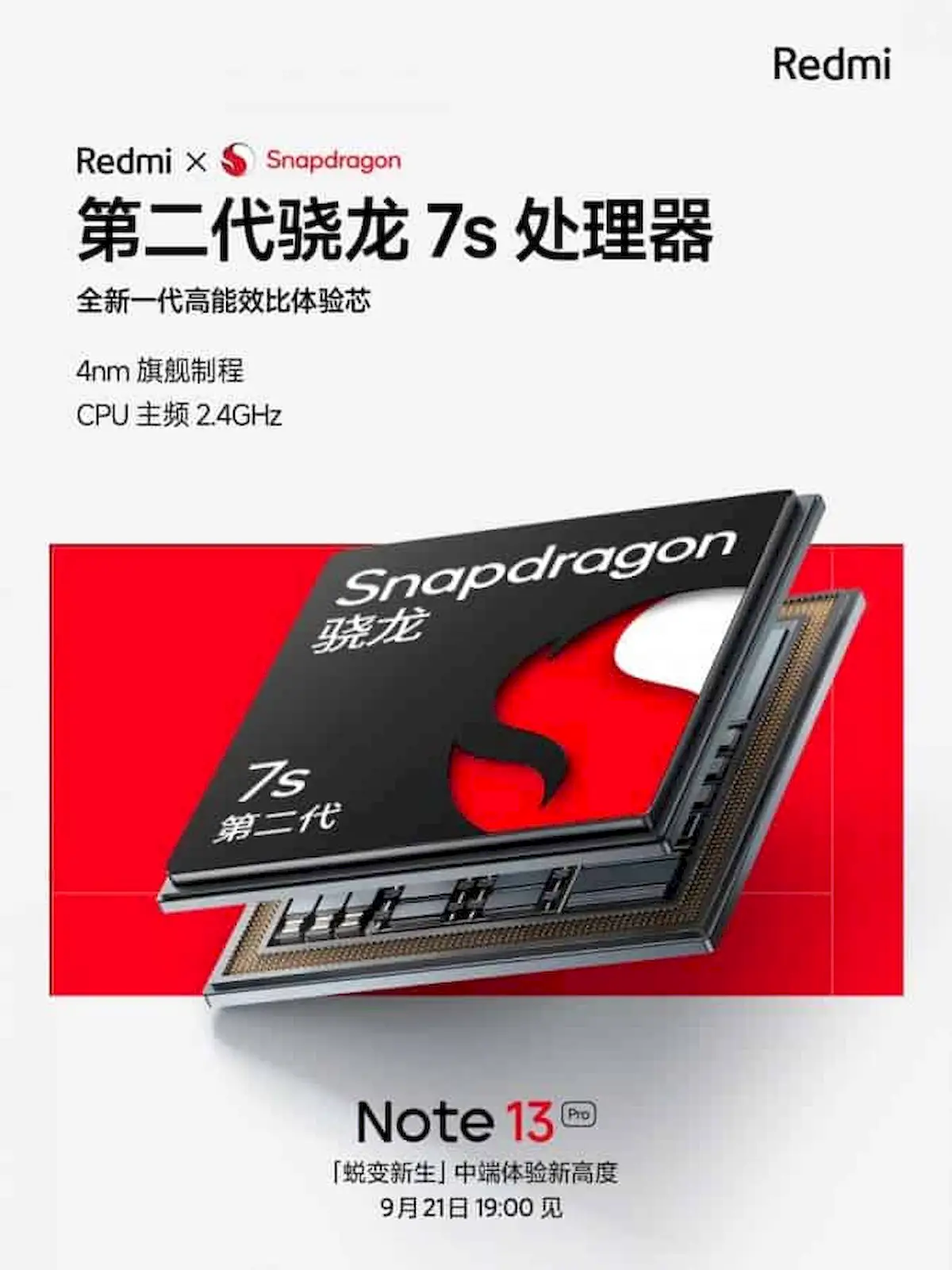Redmi Note 13 Pro será lançado com Snapdragon 7s Gen 2