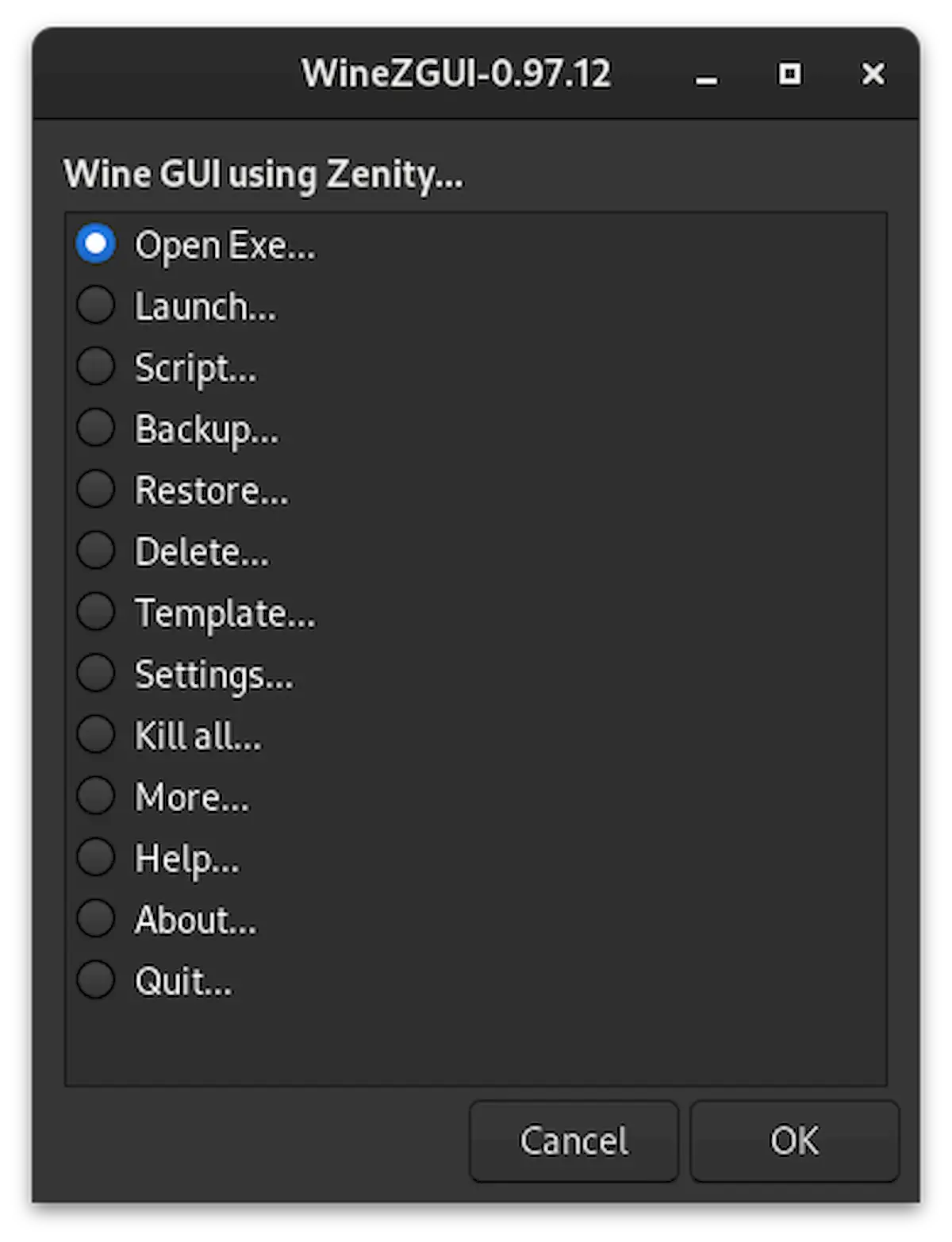 Como instalar a interface do Wine WineZGUI no Linux via Flatpak