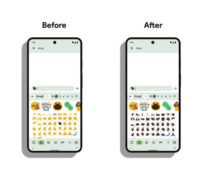Definir o tom de pele e gênero padrão ficou mais fácil no Gboard