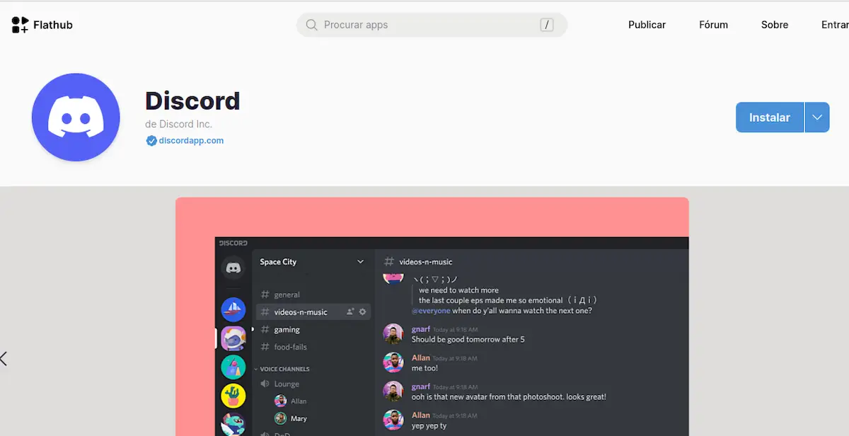 Discord agora é um aplicativo verificado no Flathub