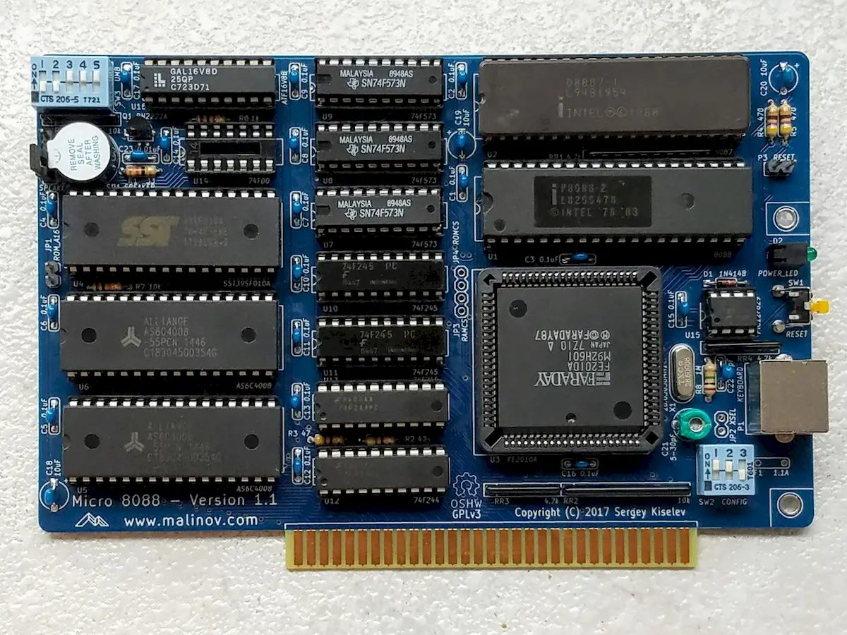 Lançada a versão 1 da BIOS de código aberto do Intel 8088