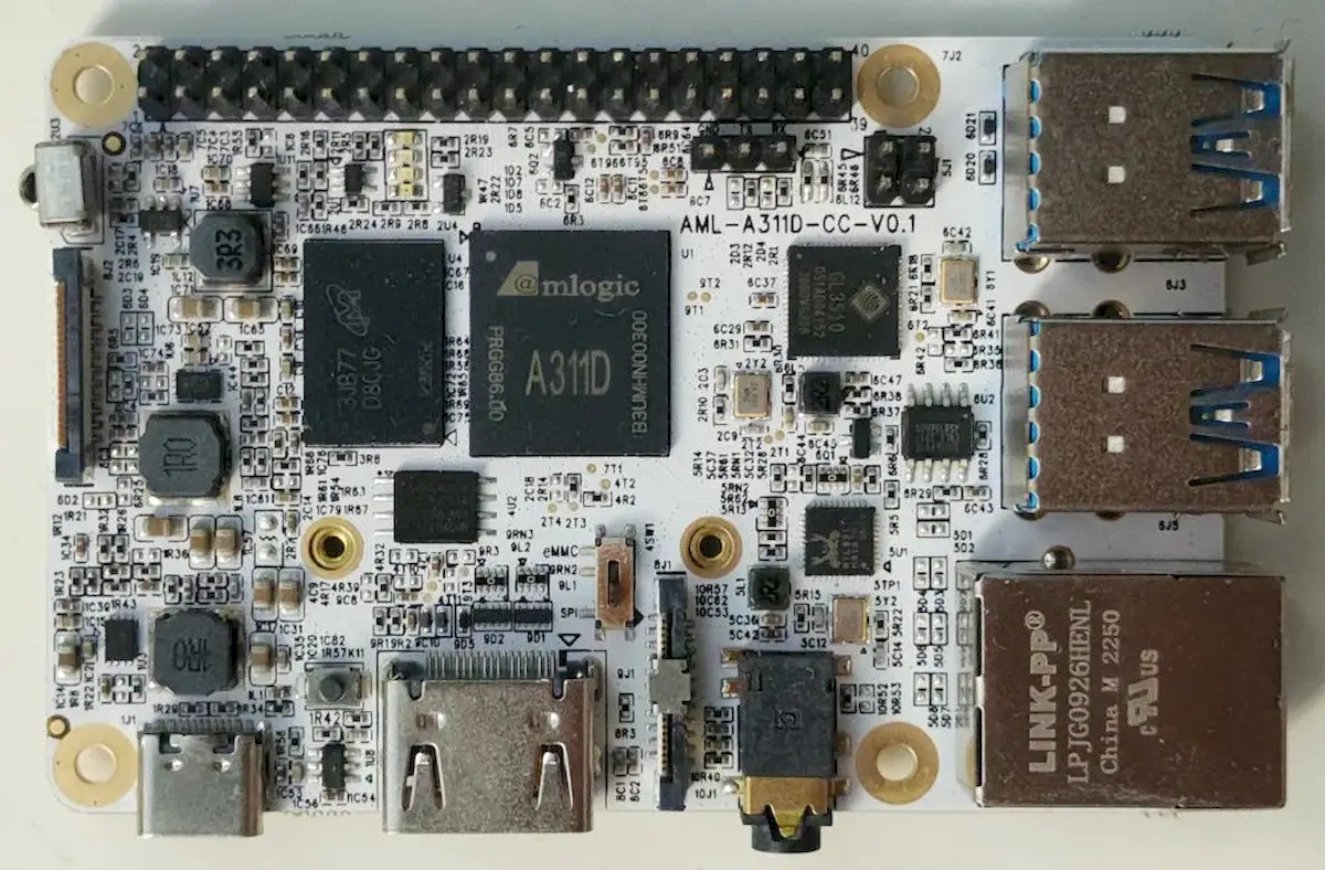 AML-A311D-CC Alta, um PC de placa única com tecnologia Amlogic