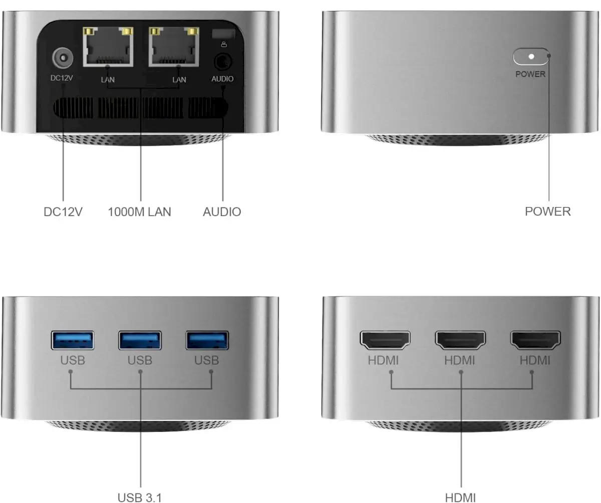 AOOSTAR T-Box, um mini PC com 3 portas HDMI e 2 Gigabit Ethernet