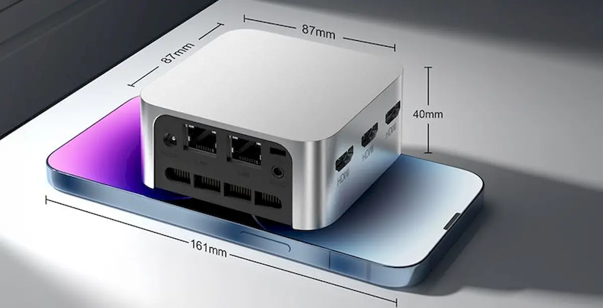 AOOSTAR T-Box, um mini PC com 3 portas HDMI e 2 Gigabit Ethernet