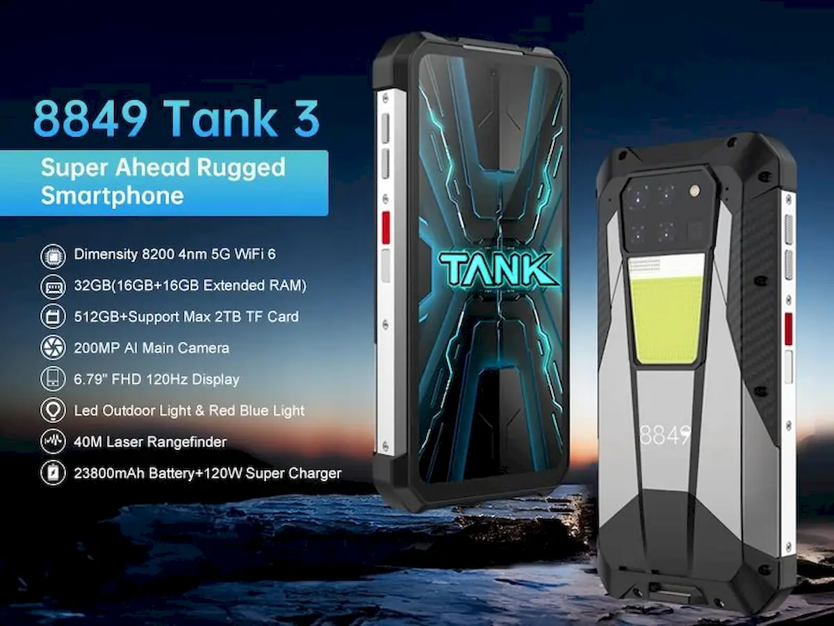 Unihertz Tank 3, um smartphone com bateria de 23.800 mAh