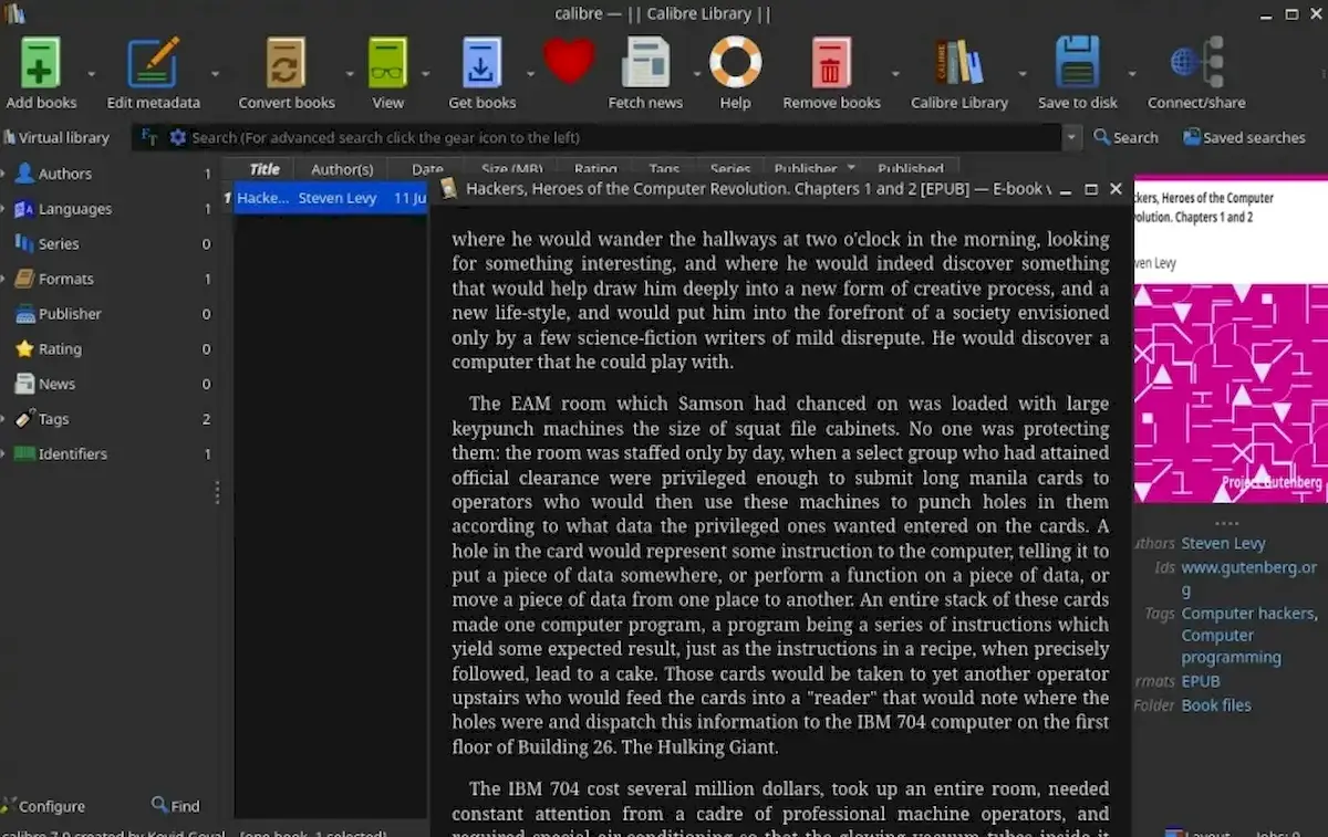 Calibre 7 lançado com suporte a EPUBs de áudio, notas, e mais