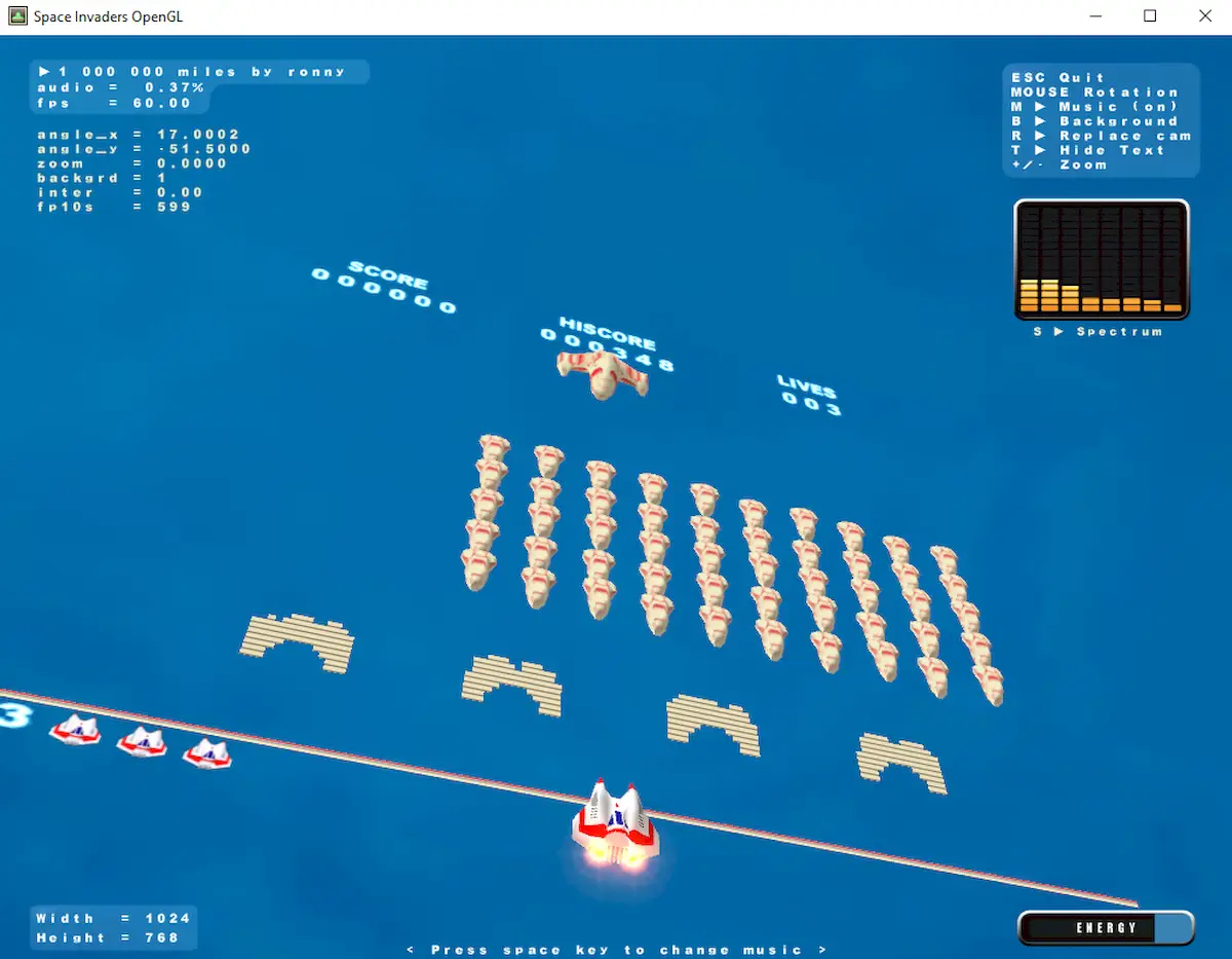 Como instalar o jogo Space Invaders OpenGL no Linux via Snap