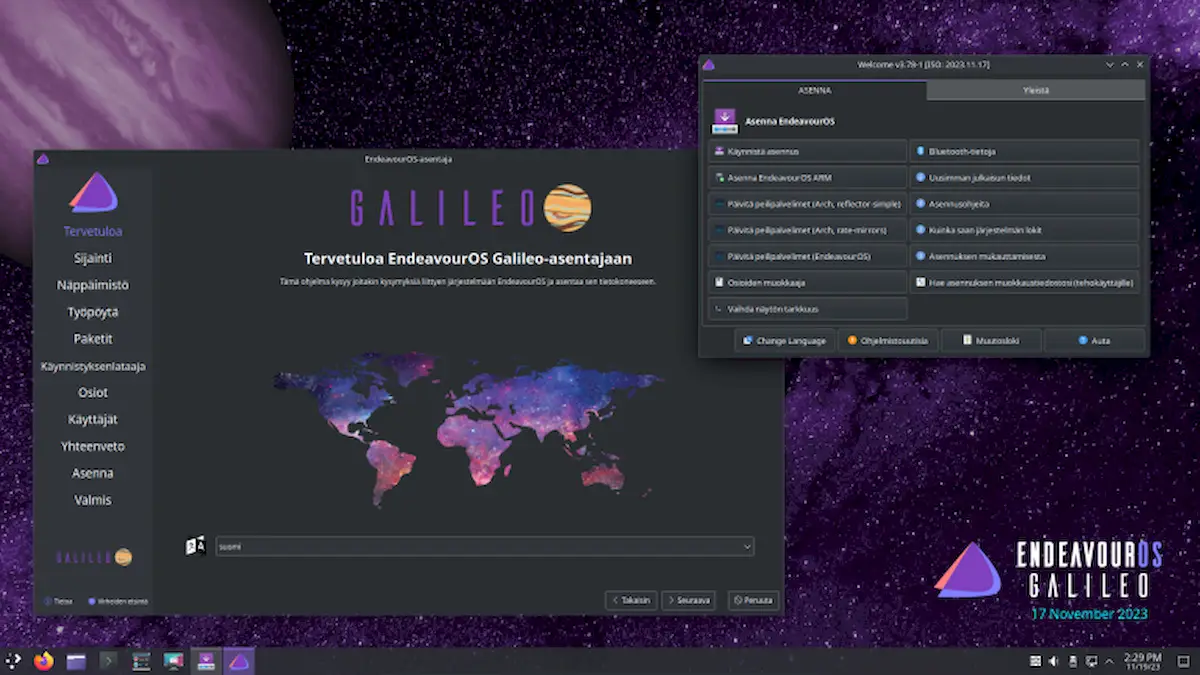 EndeavourOS Galileo lançado com KDE Plasma no lugar do Xfce