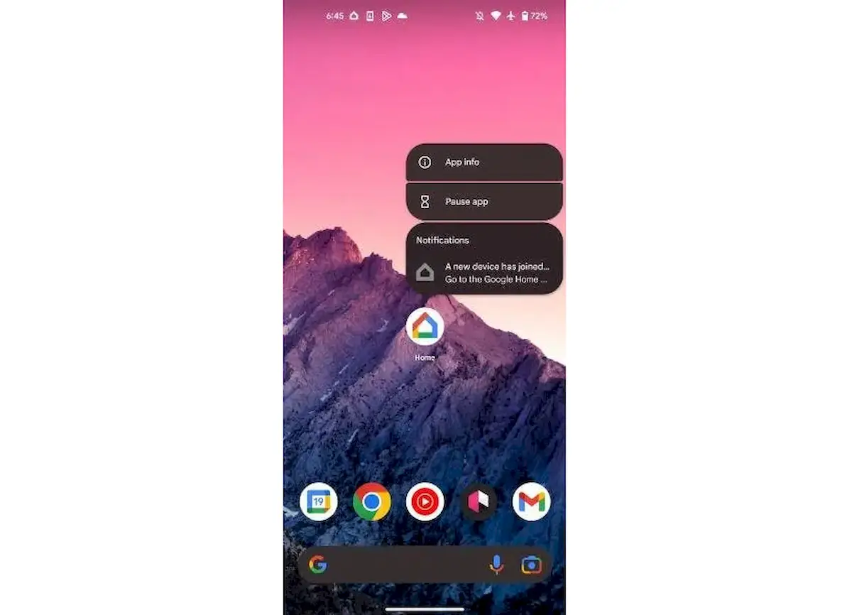 Toque longo foi removido do Android 14