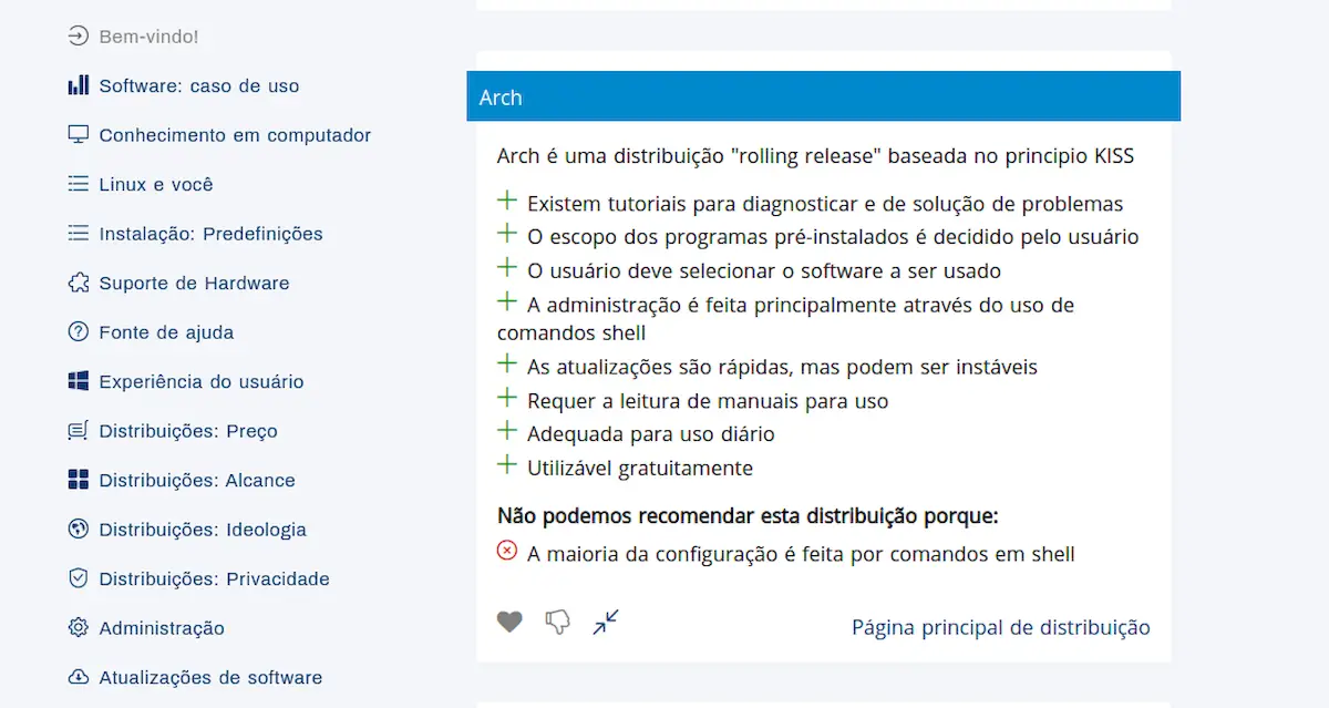 Distrochooser ajuda a escolher uma distribuição Linux