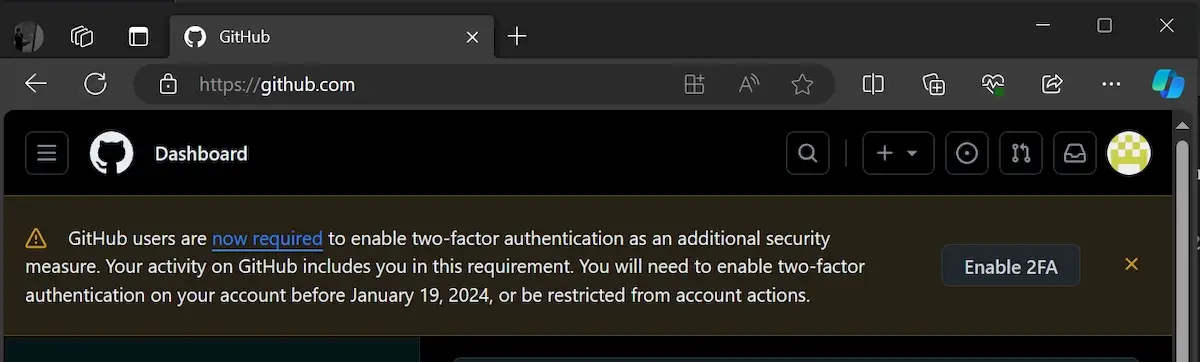 GitHub pede que os usuários habilitem 2FA antes do próximo prazo