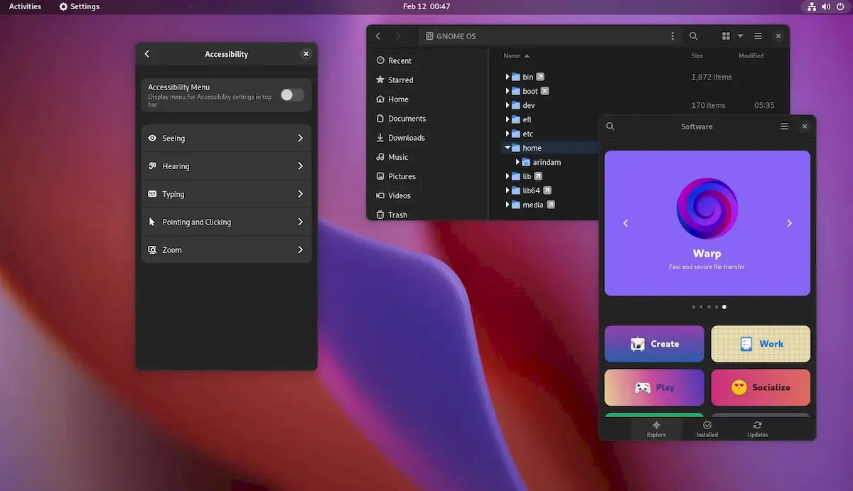 GNOME 44.7 lançado com melhorias de desempenho, e mais