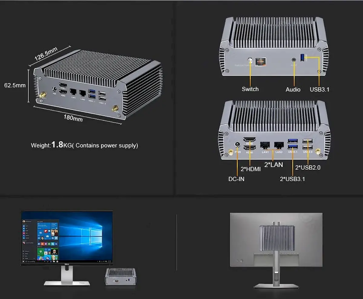 Mini PC FU02 agora vem com opções de chip Ryzen 5000U e 700U