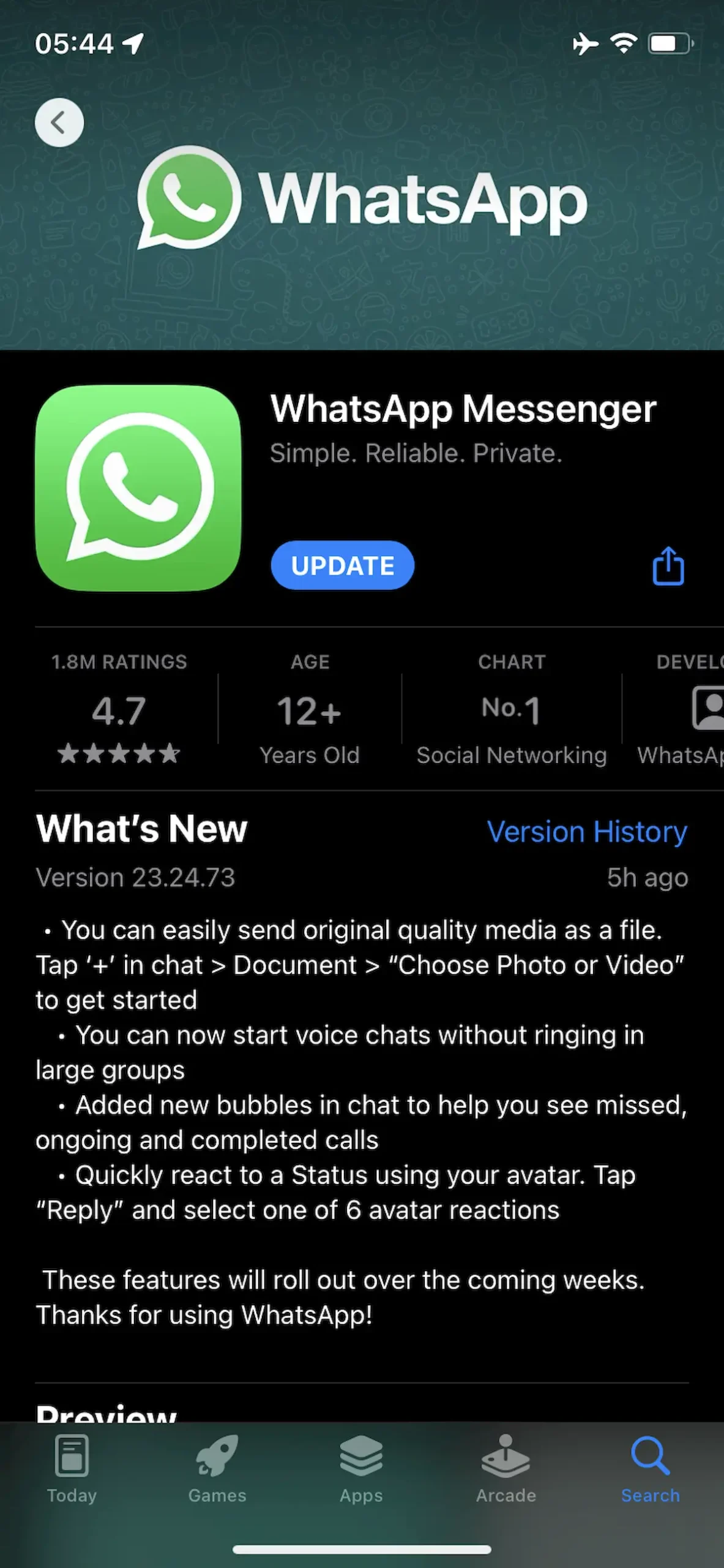 WhatsApp para iOS compartilhará mídia com qualidade original
