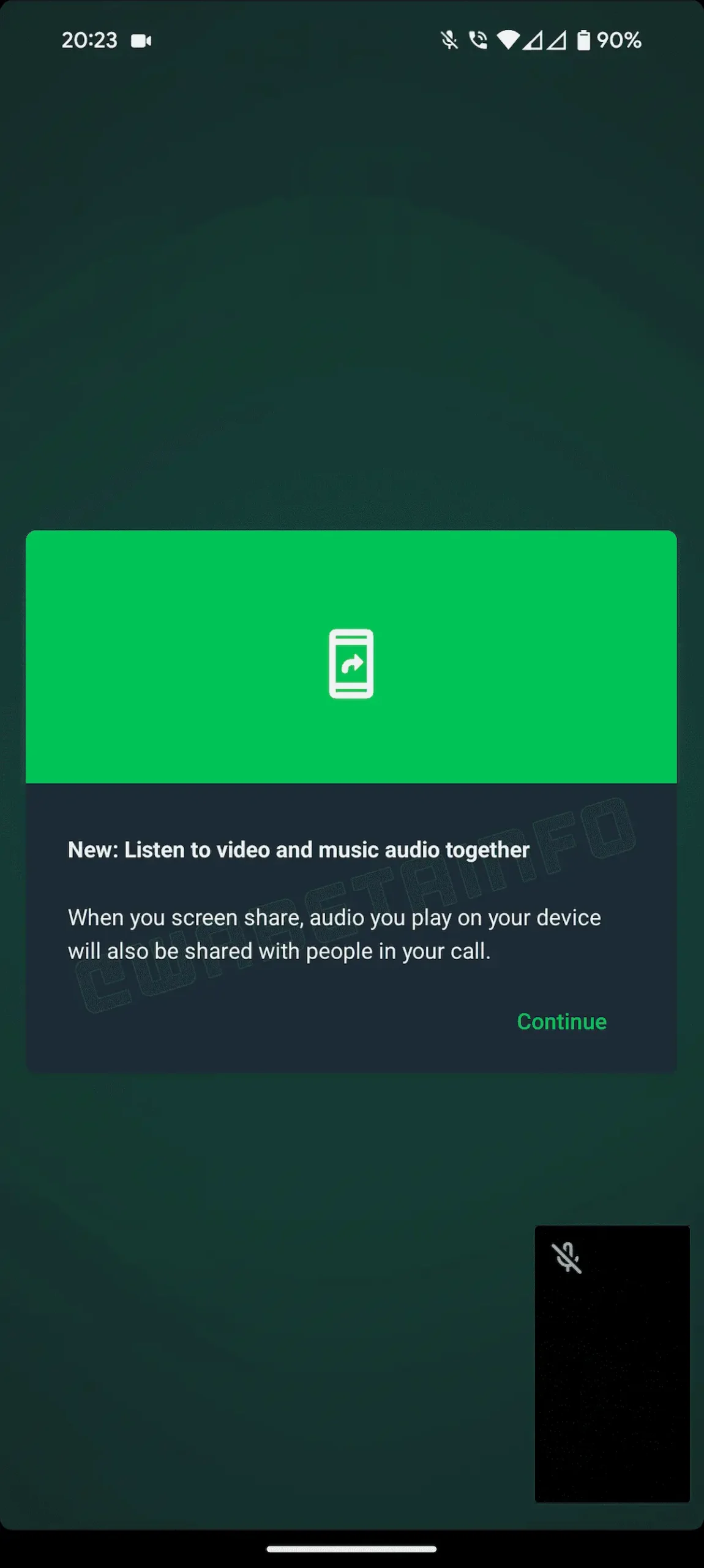 WhatsApp terá compartilhamento de áudio durante videochamadas