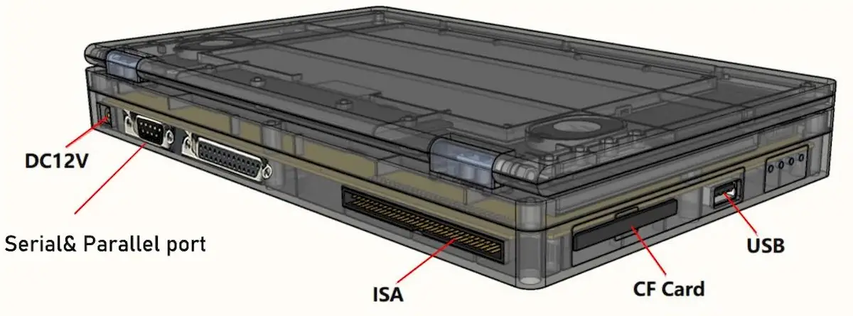 BOOK 8088 2, um mini laptop retrô com placa VGA e portas seriais