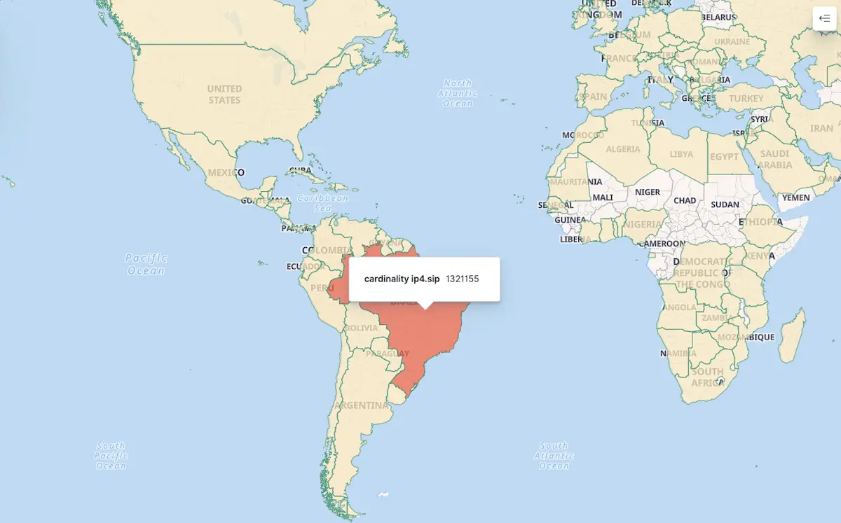 Mais de 1,3 milhão de nós detectados no Brasil Fonte: Xlabs