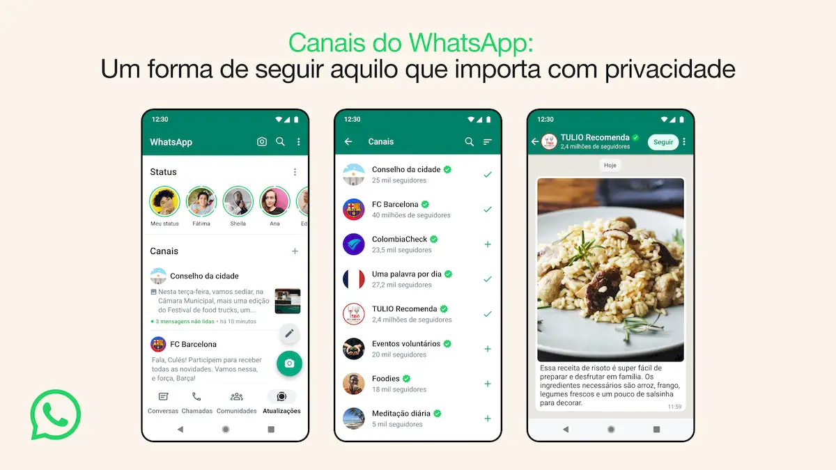 Canais do Whatsapp ganhou novos recursos úteis