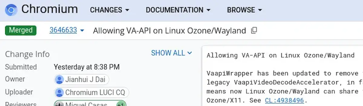 Chrome ganhou aceleração de vídeo VA-API no Wayland