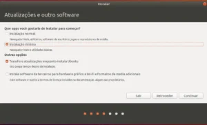 Como converter a instalação mínima em normal no Ubuntu
