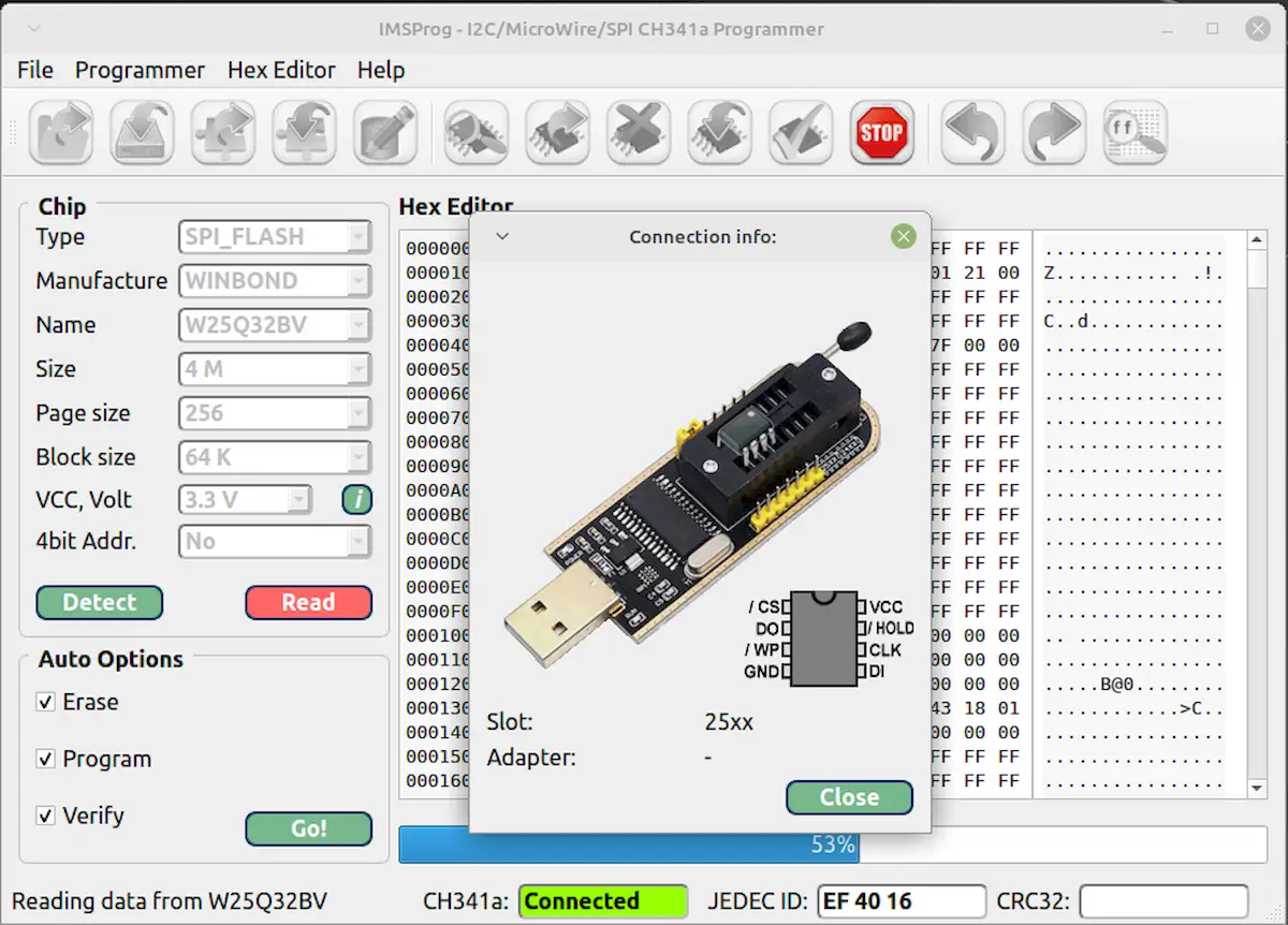 Como instalar o programador CH341A IMSProg no Ubuntu