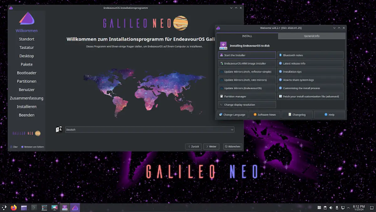 EndeavourOS Galileo Neo lançado com kernel 6.7 e Mesa 23.3.3