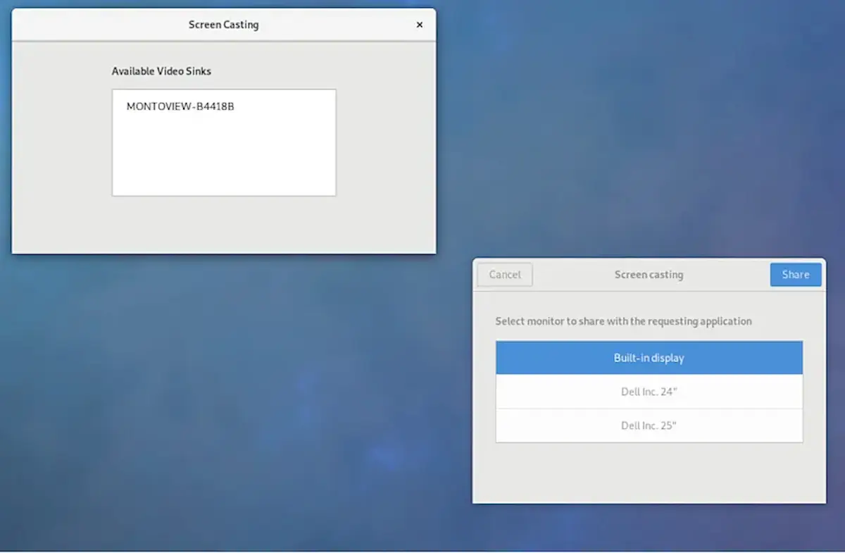 GNOME Network Displays 0.91 lançado com suporte a protocolos MICE Chromecast e Miracast