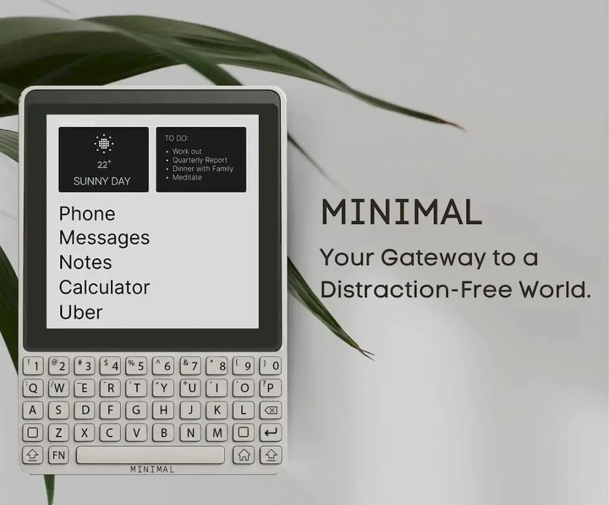 Minimal Phone, um smartphone com tela E Ink, teclado e Android