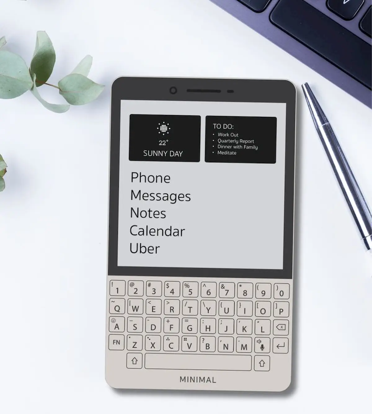 Minimal Phone, um smartphone com tela E Ink, teclado e Android