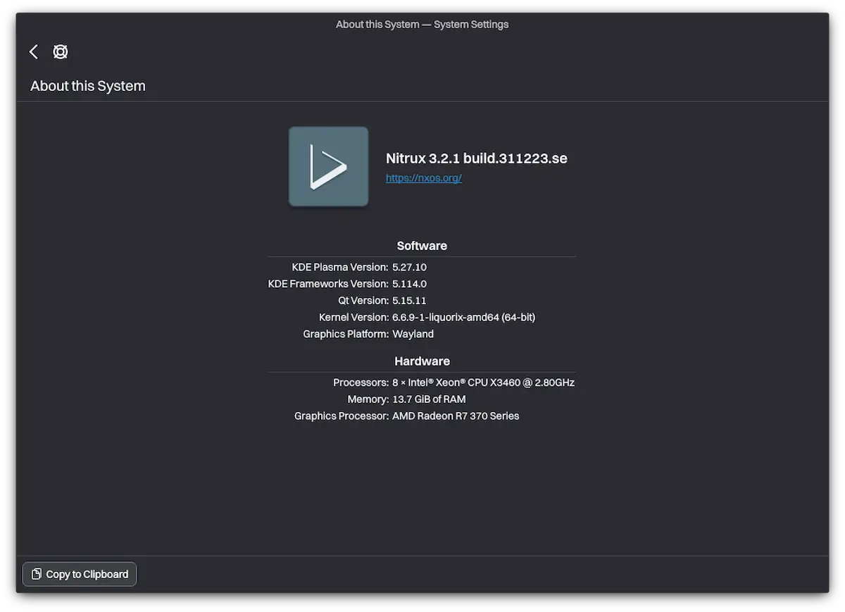 Nitrux 3.2.1 lançado com KDE Plasma 5.27.10 e kernel 6.6.9 LTS