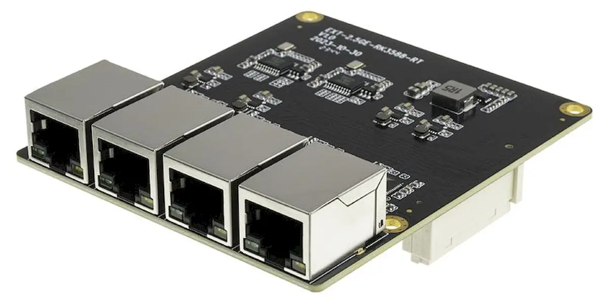 Placa adiciona mais 4 portas Ethernet ao ROC-RK3588-RT