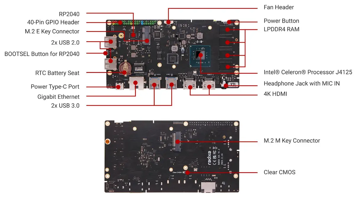 Radxa X2L, um PC de bolso com Intel Celeron J4125