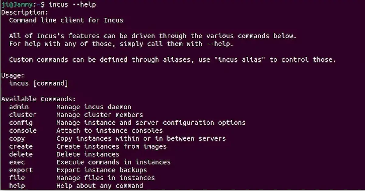 Como instalar contêiner Incus no Ubuntu 22.04 LTS
