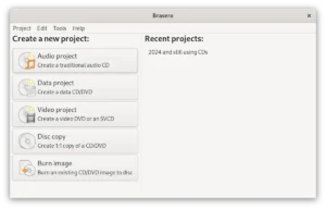 Como instalar o gravador de CD e DVDs Braseiro no Linux via Flatpak