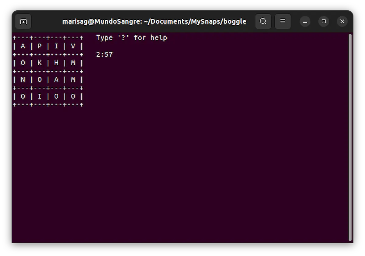 Como instalar o jogo Boggle no Linux via Snap