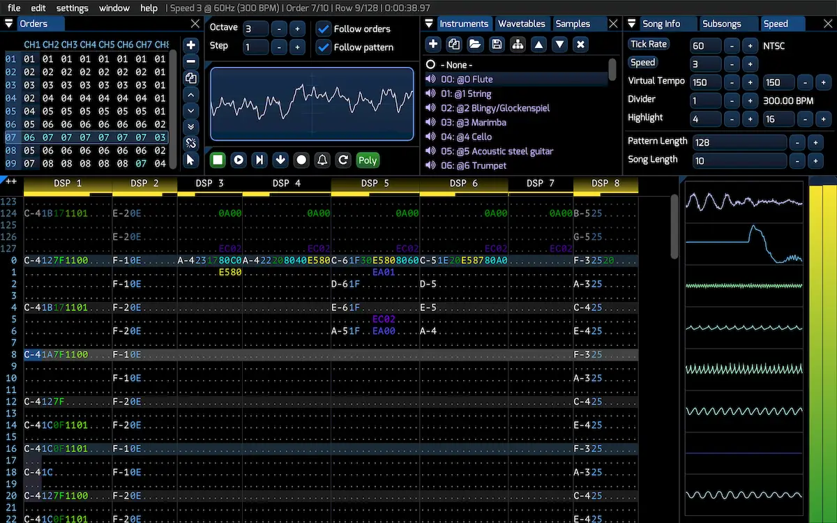 Como instalar o rastreador chiptune Furnace no Linux via Flatpak