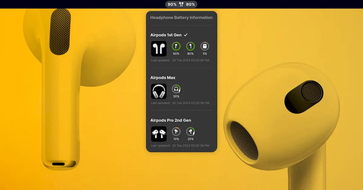 Já é possível ver informações da bateria dos AirPods no GNOME