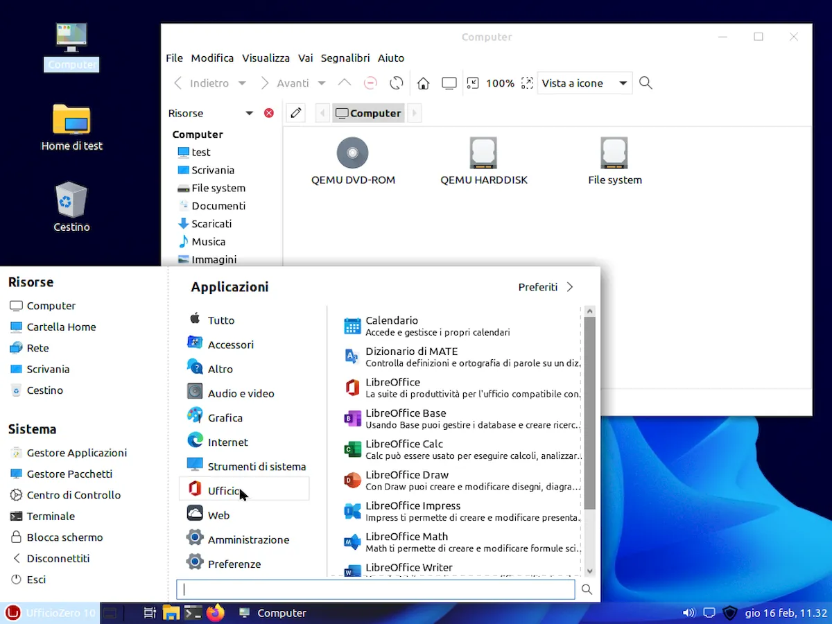 Ufficio Zero Linux OS, uma distribuição semelhante ao Windows