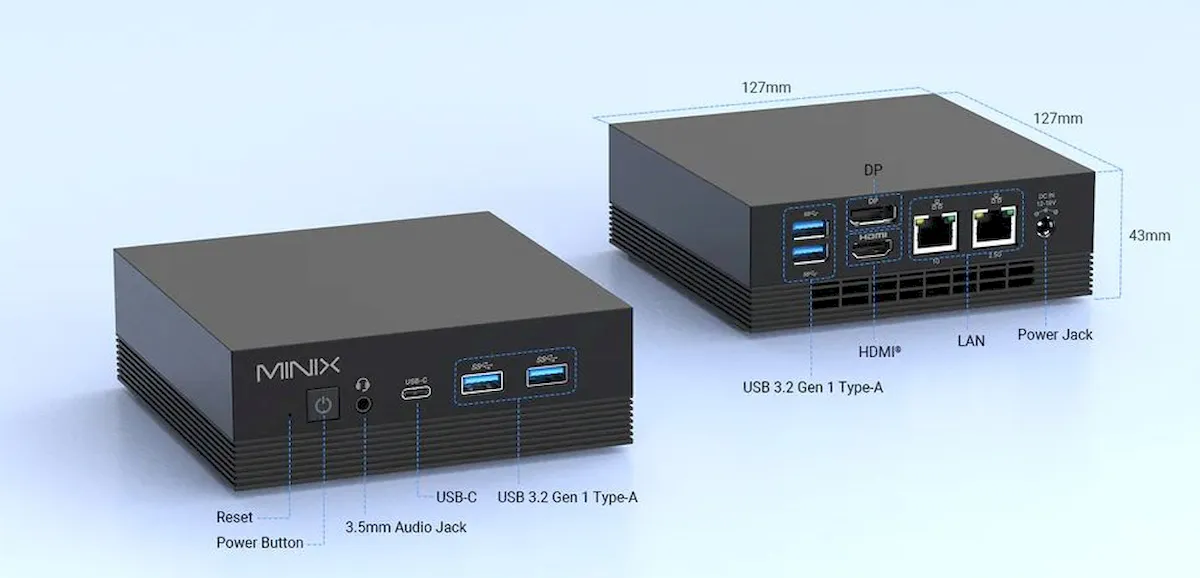 Z100-AERO, um mini PC Alder Lake-N com 2 portas Ethernet