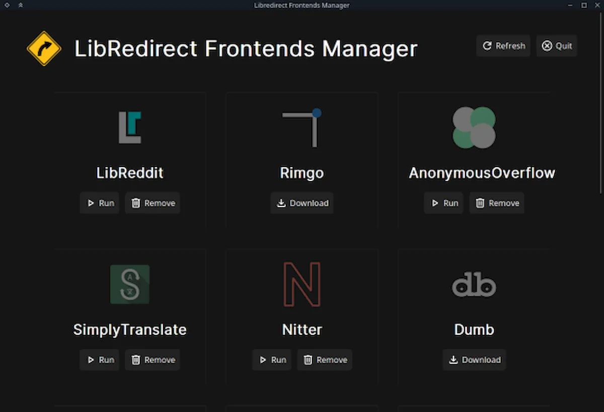 Como instalar o Frontends Manager no Linux via Flatpak