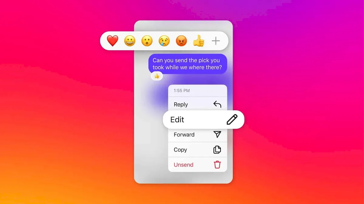 DM do Instagram agora permite editar, fixar e personalizar!