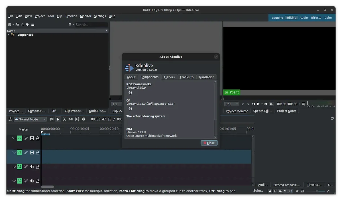 Como instalar o editor de vídeos Kdenlive no Ubuntu e derivados