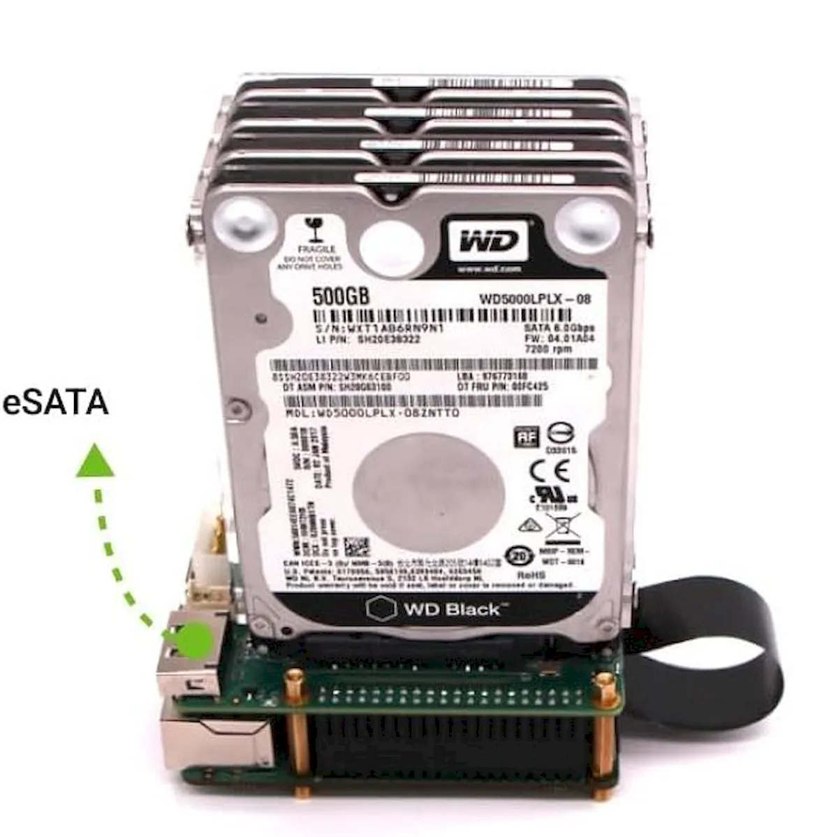 Penta SATA HAT permite conectar até 5 HDDs SATA a um RPi 5